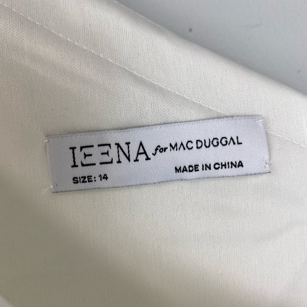 MAC DUGGAL Ieena Draped One Shoulder Satin Gown Size 14 26654 $398 - Picture 11 of 11